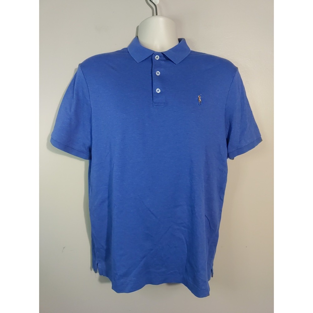 Polo Ralph lauren Blue Classic Fit 3 Button Embroidery Short sleeve Polo Size M